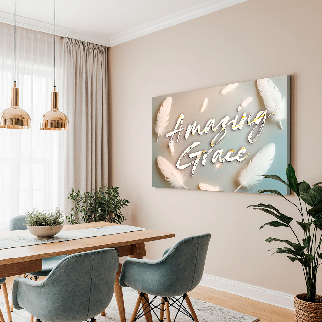 Amazing Grace Faith Canvas Sign