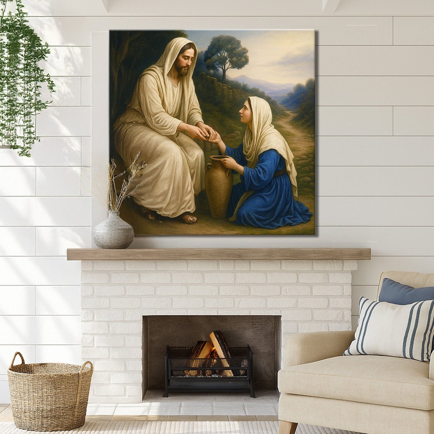 Samaritan at the Well Faith Canvas Wall Art