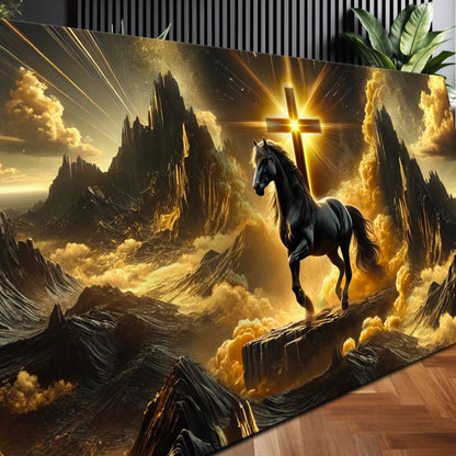 3D Horse Faith Canvas Wall Art