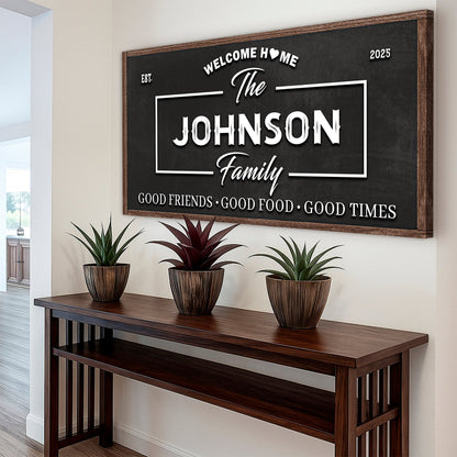 Welcome Home Canvas Wall Sign
