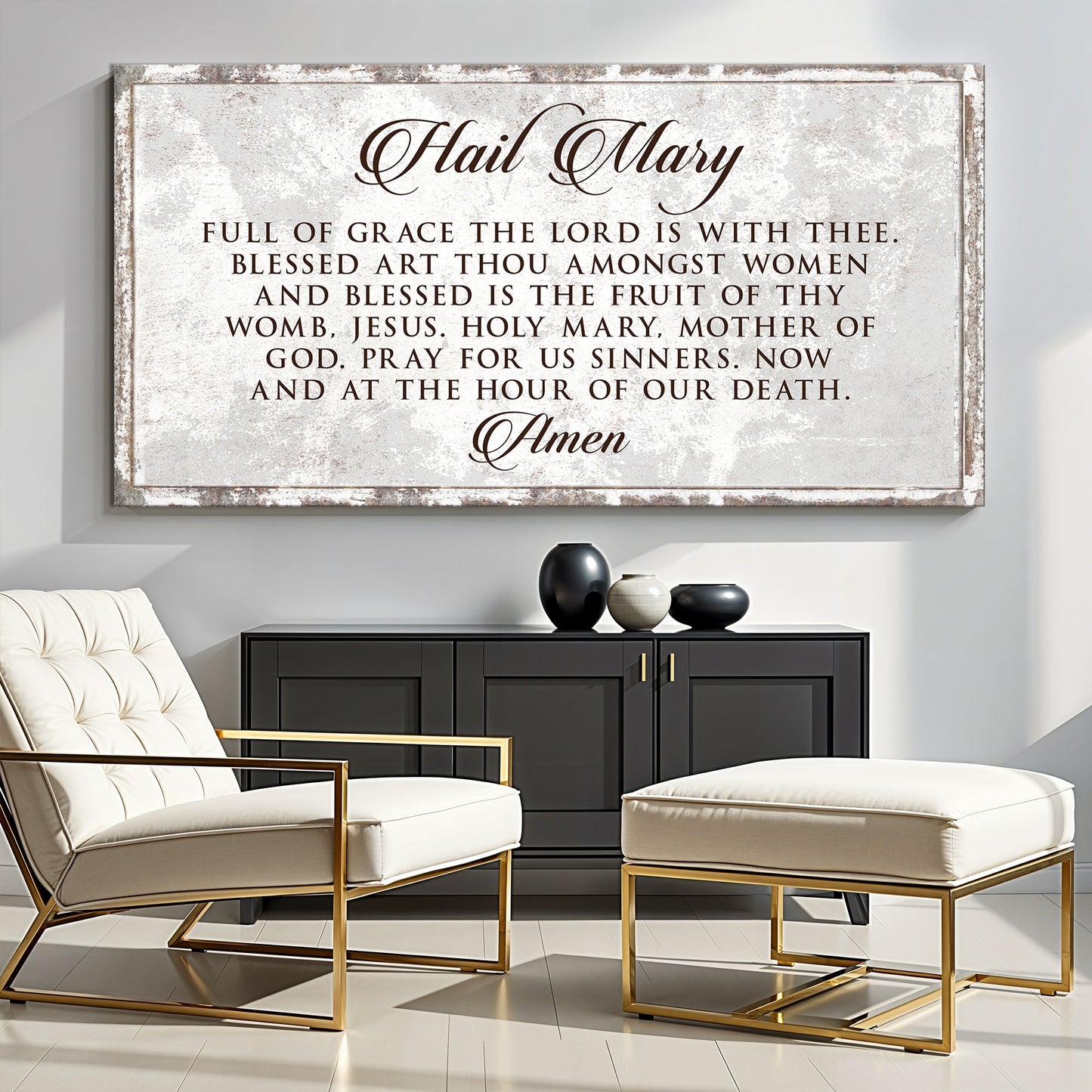 Hail Mary Faith Canvas Wall Art II