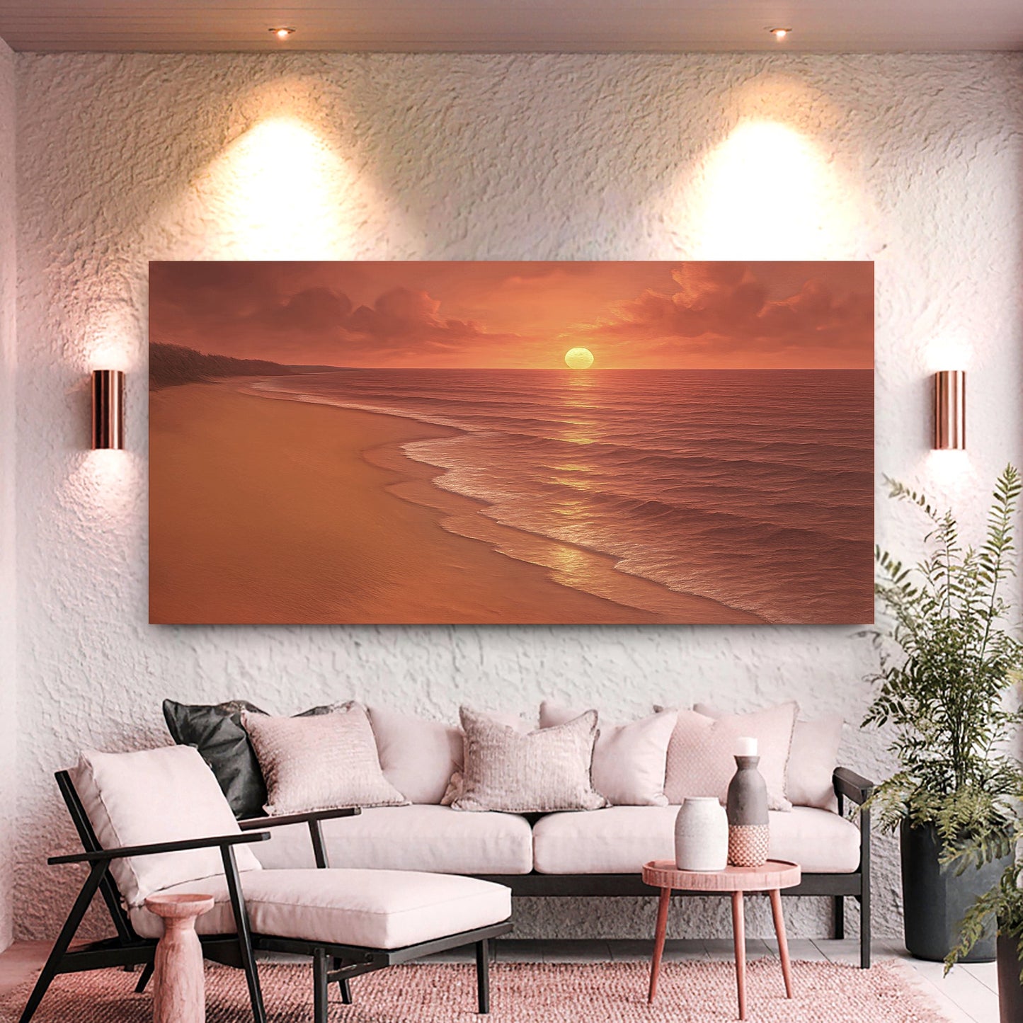 Beach Shoreline Coastal Canvas Wall Art