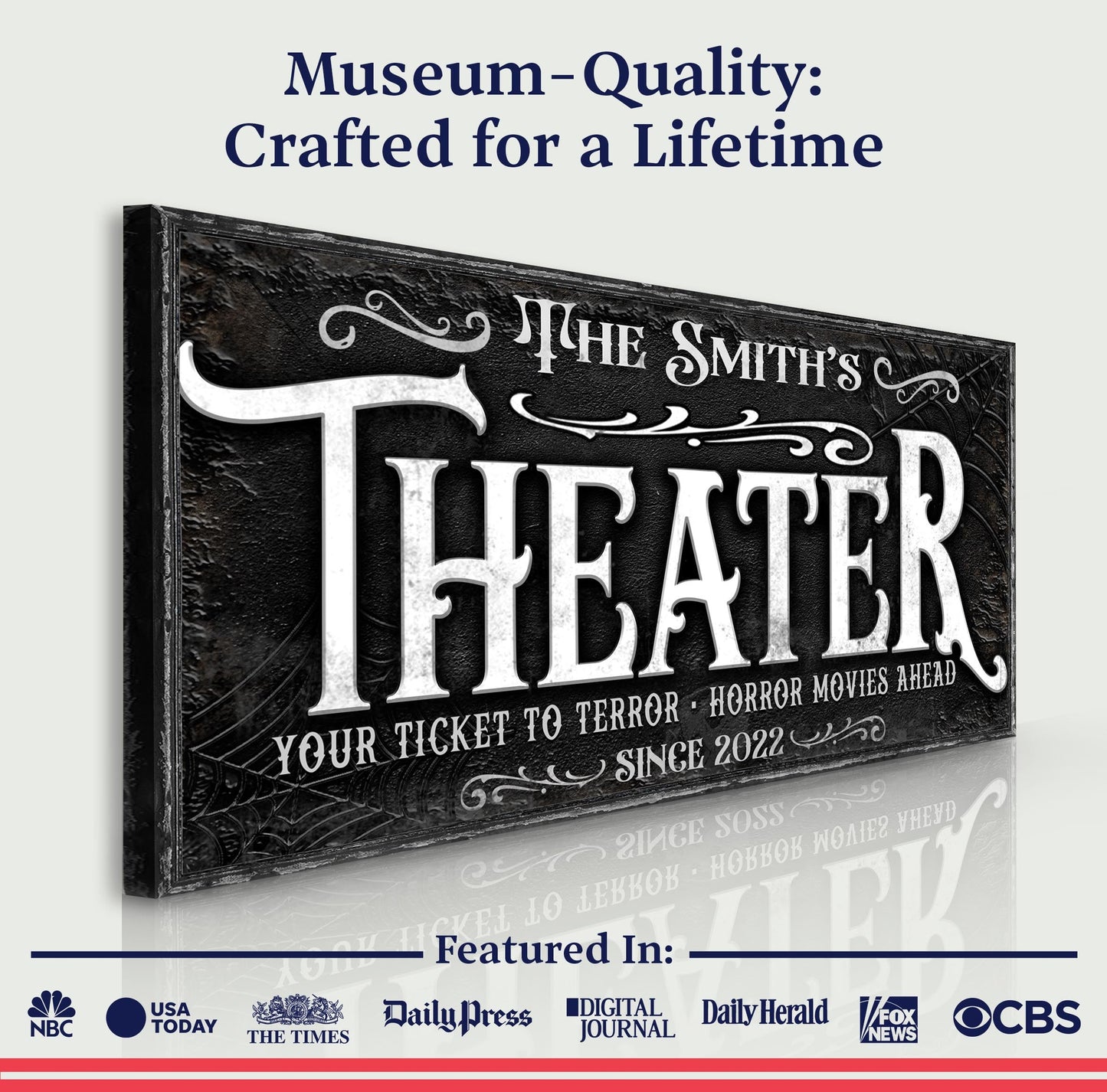 Theater Room Canvas Wall Art Sign VII