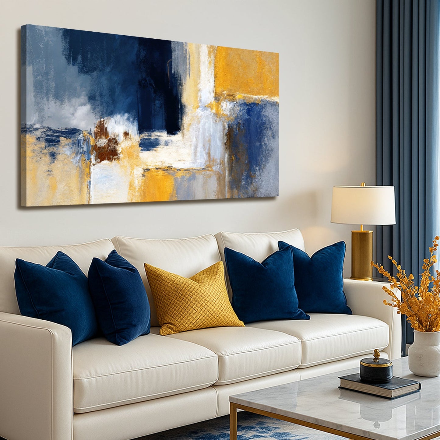 Abstract Geometric Lines Canvas Wall Art