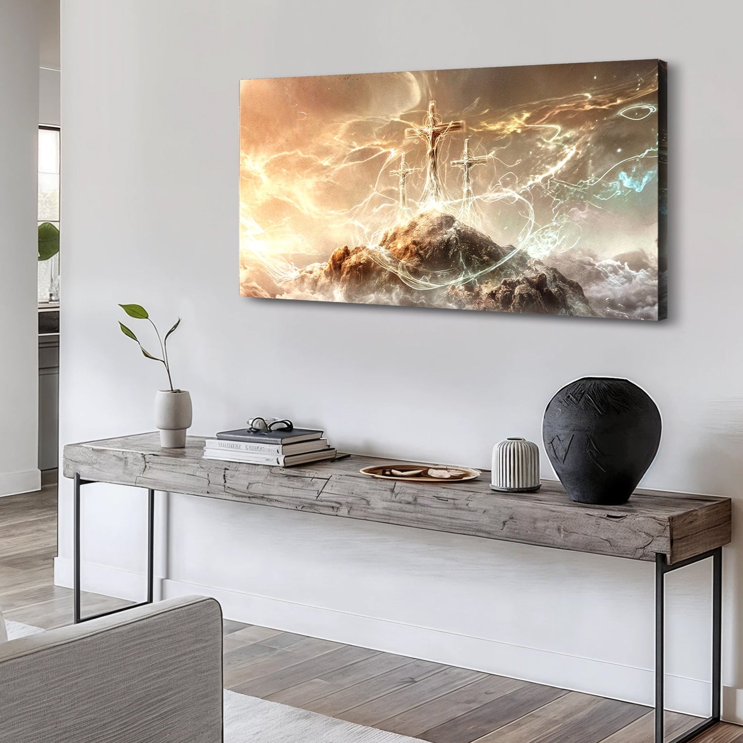 He Is Risen Faith Canvas Wall Art