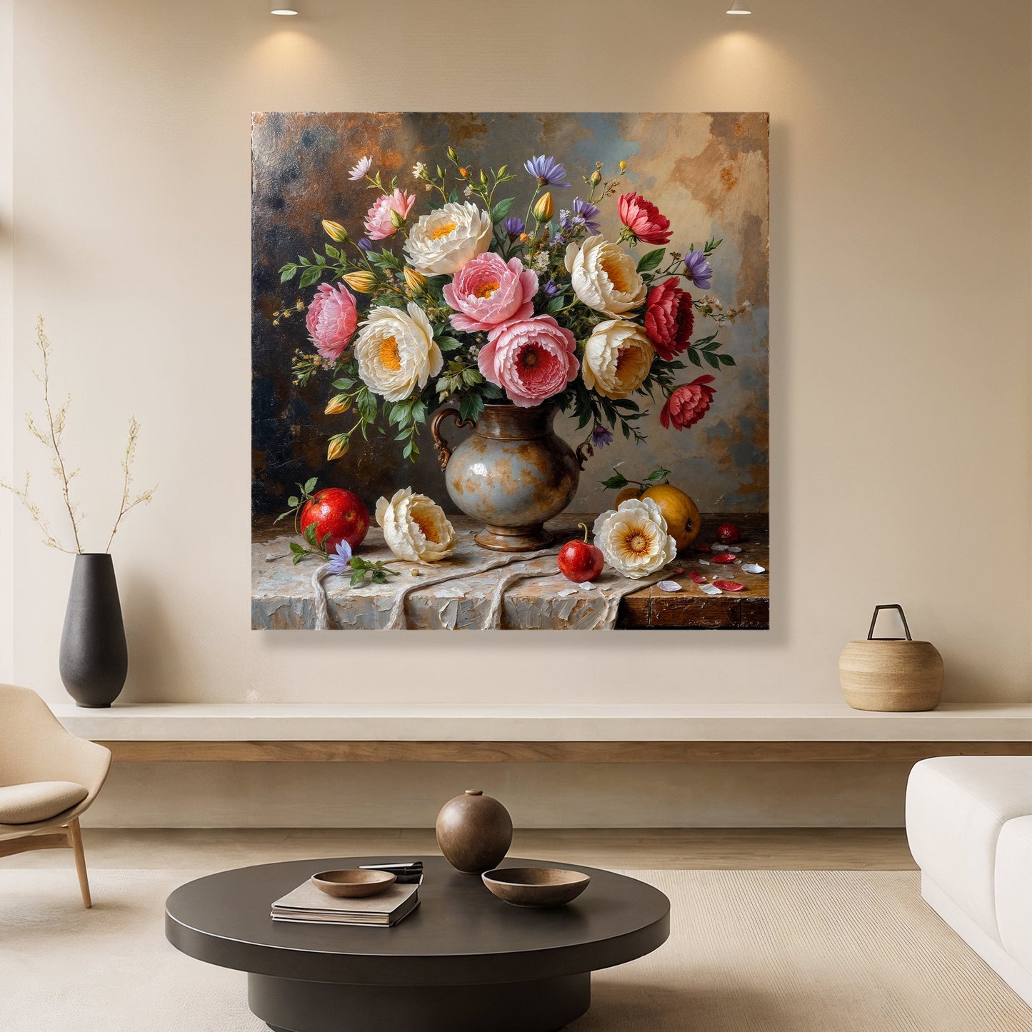 Summer Bloom Vase Floral Canvas Wall Art
