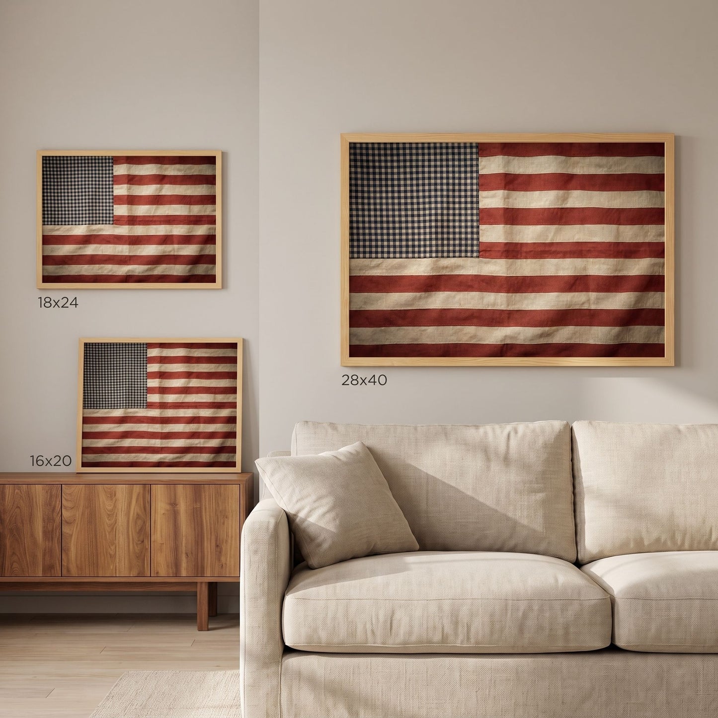 Vintage American Flag Wall Art
