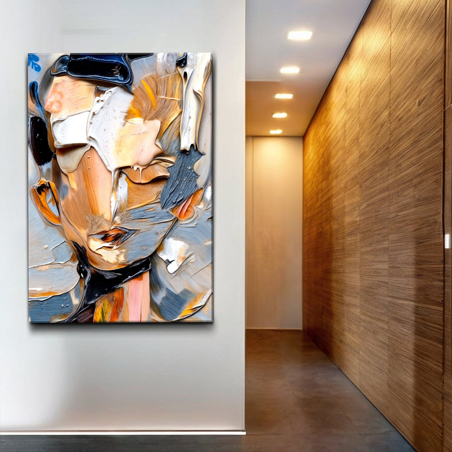 Beyond The Face Abstract Canvas Wall Art