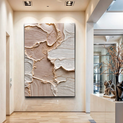 Ivory Minimalist Abstract Canvas Wall Art