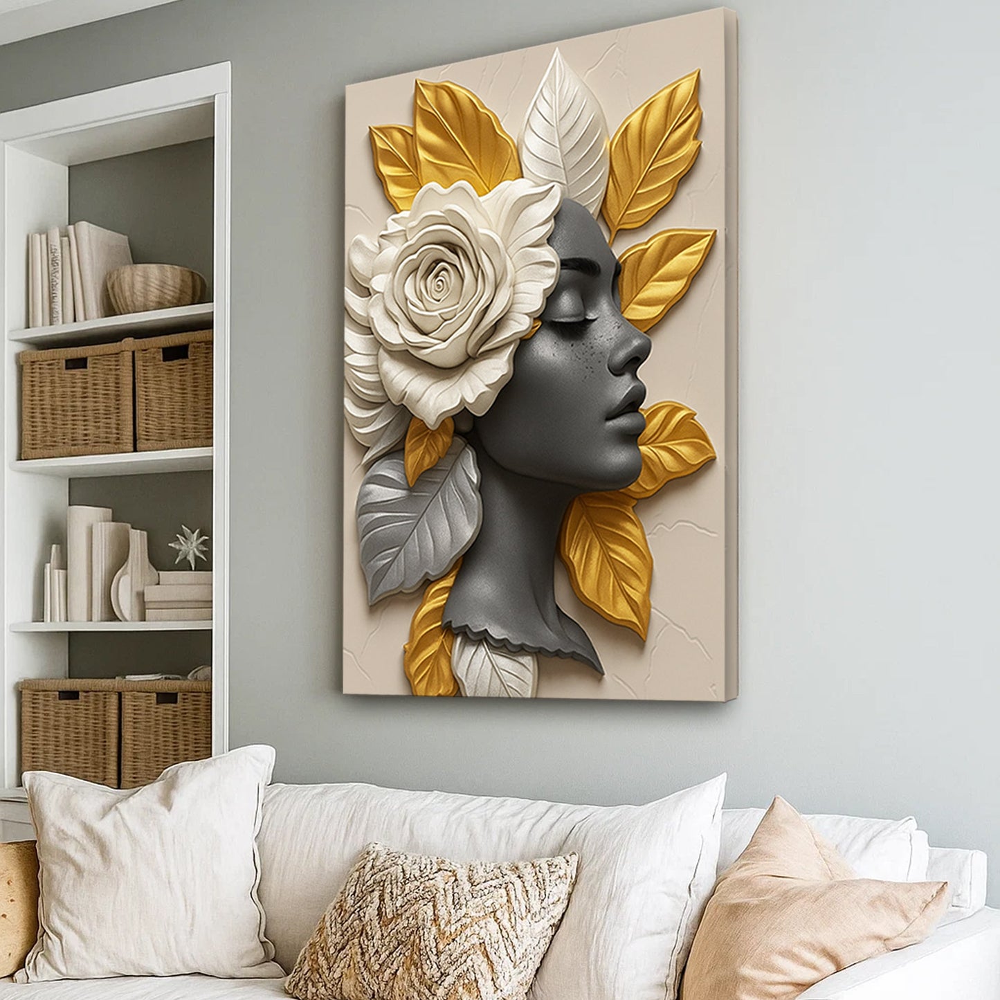 Floral Majesty Canvas Wall Art - Style B