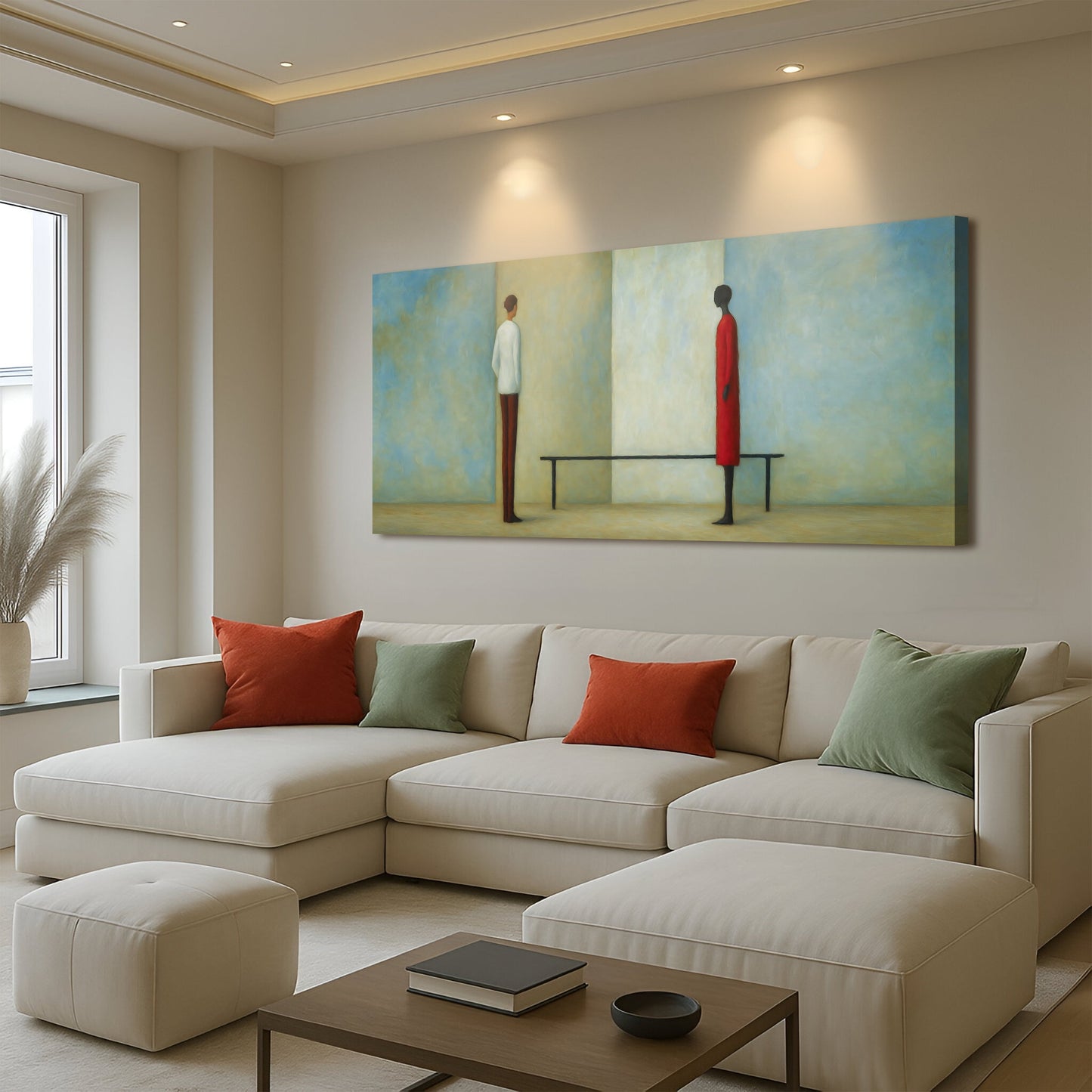 Confrontation Abstract Canvas Wall Art