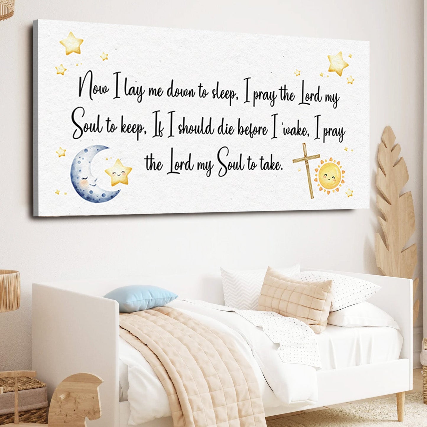 I Lay Me Down To Sleep Faith Canvas Wall Art