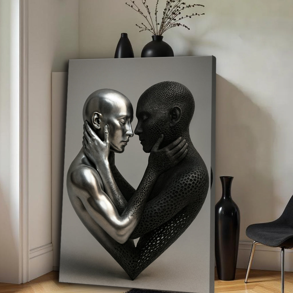 Eternal Love Figure Abstract Canvas Wall Art VIII