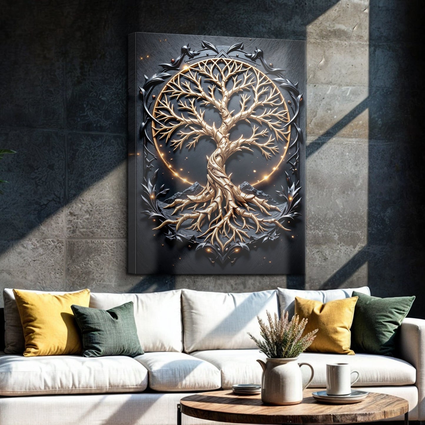3D Celtic Tree of Life Canvas Wall Art II