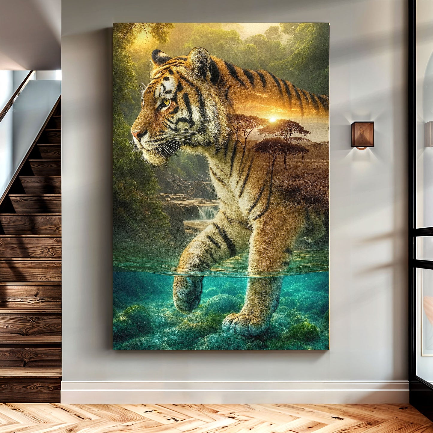 Tiger's Allegory Canvas Wall Art