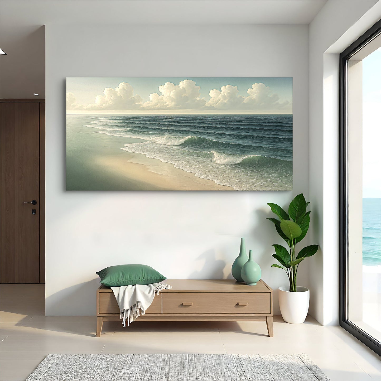Beach Shoreline Coastal Canvas Wall Art
