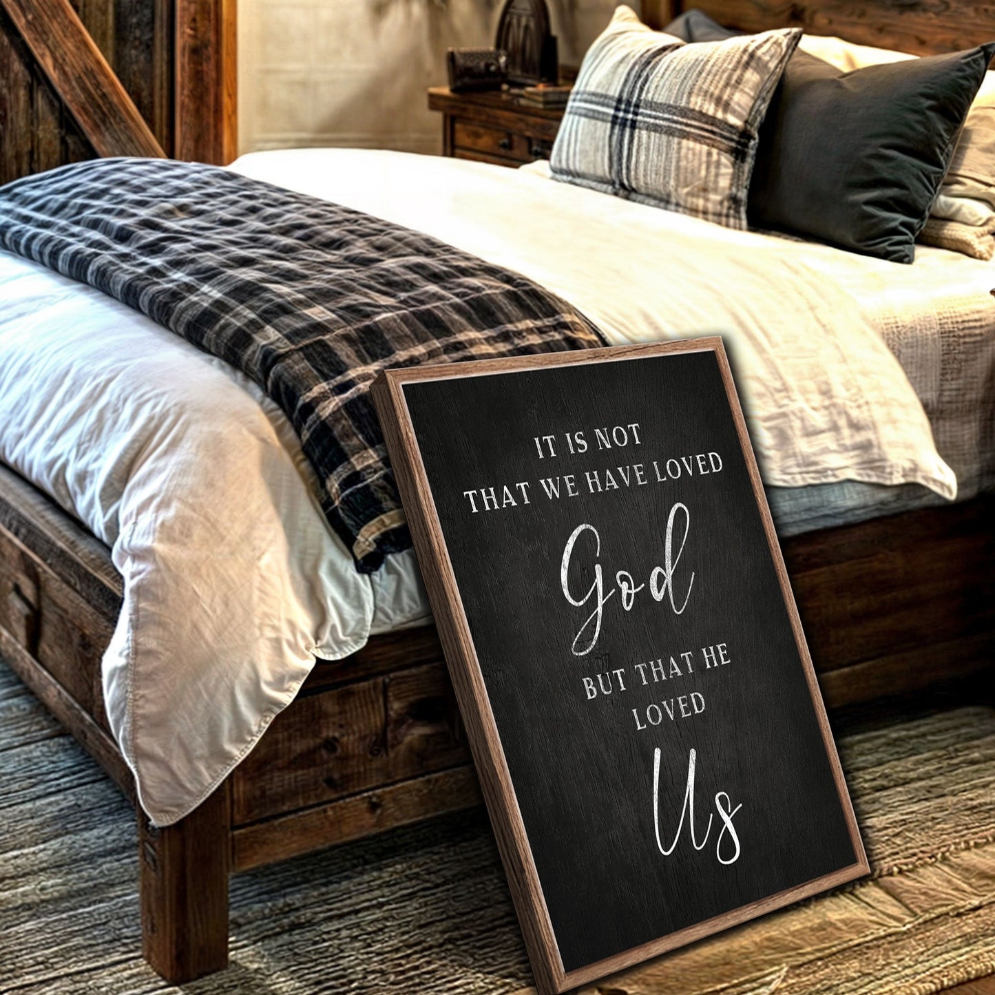 1 John 4:10 Faith Sign Canvas Wall Art II