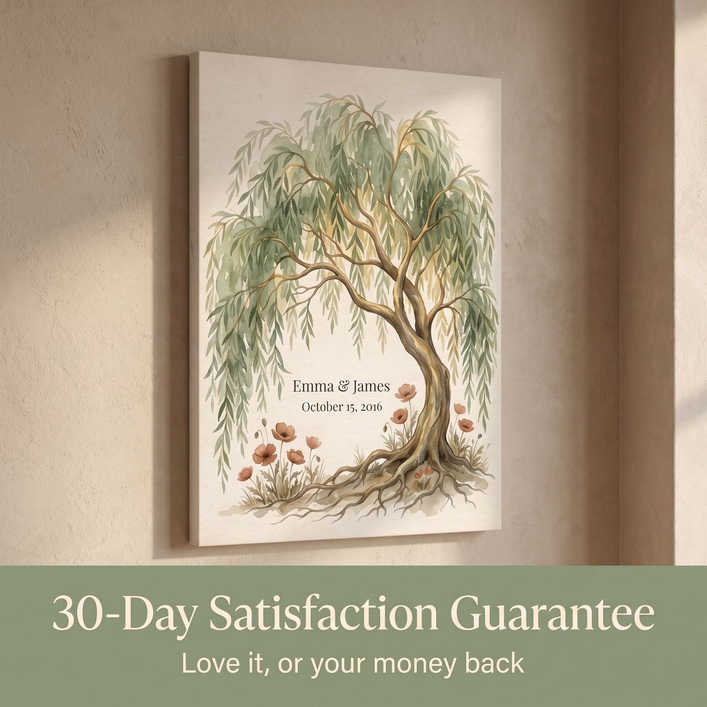 Personalized Willow Anniversary Canvas