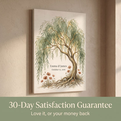 Personalized Willow Anniversary Canvas