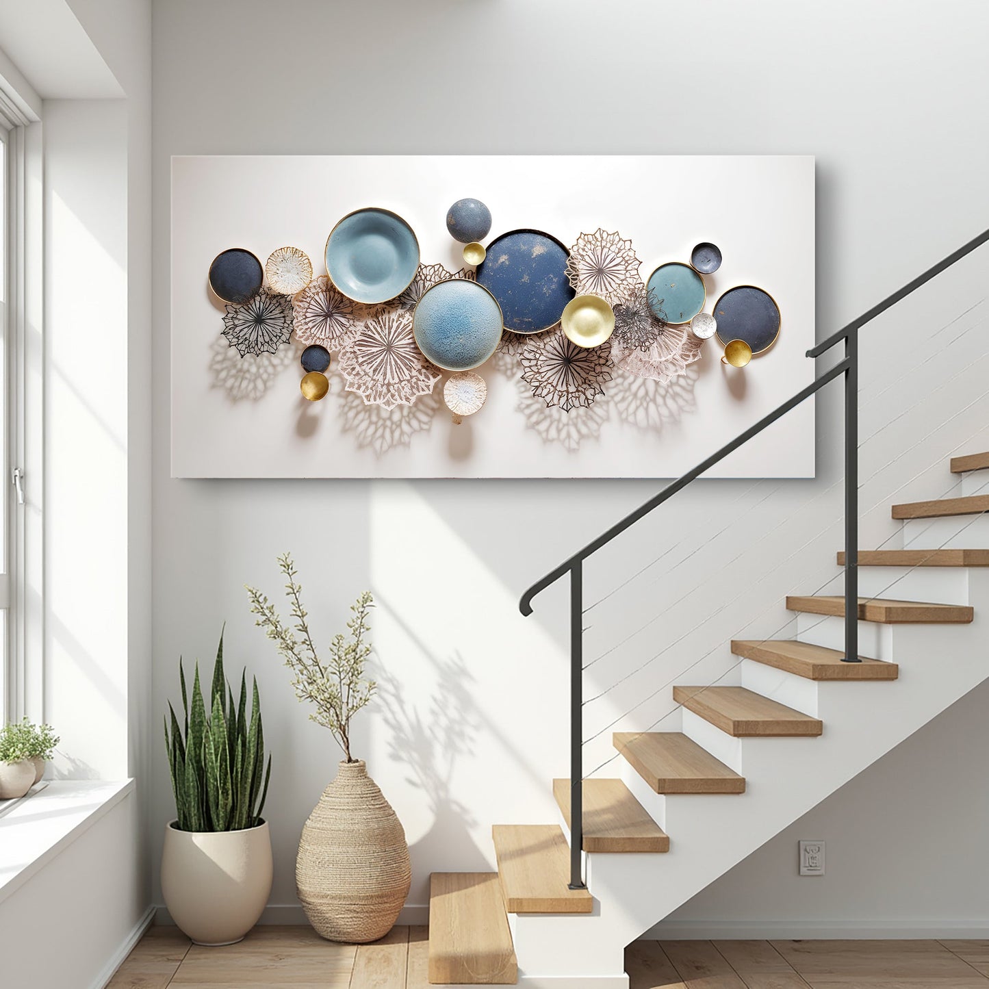 Lotus Leaf Abstract Canvas Wall Art