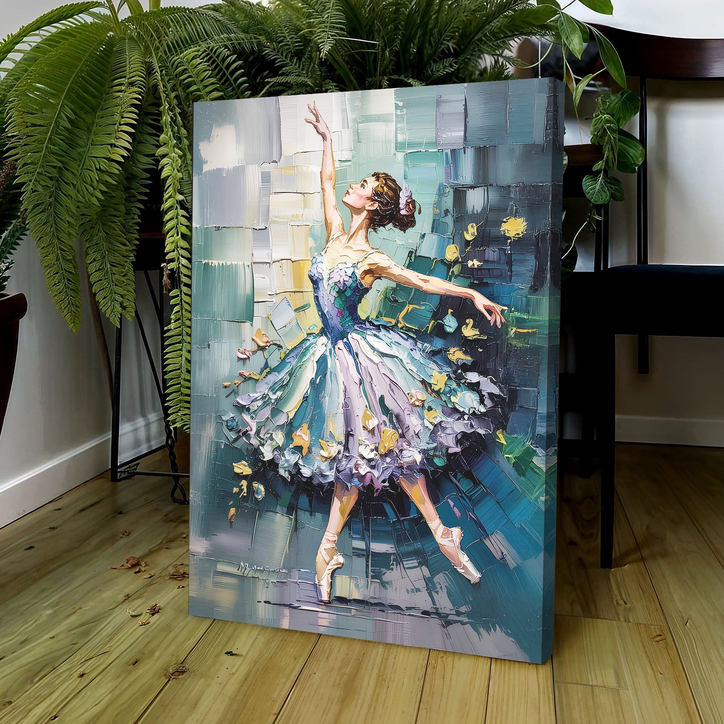 Ballerina Abstract Canvas Wall Art