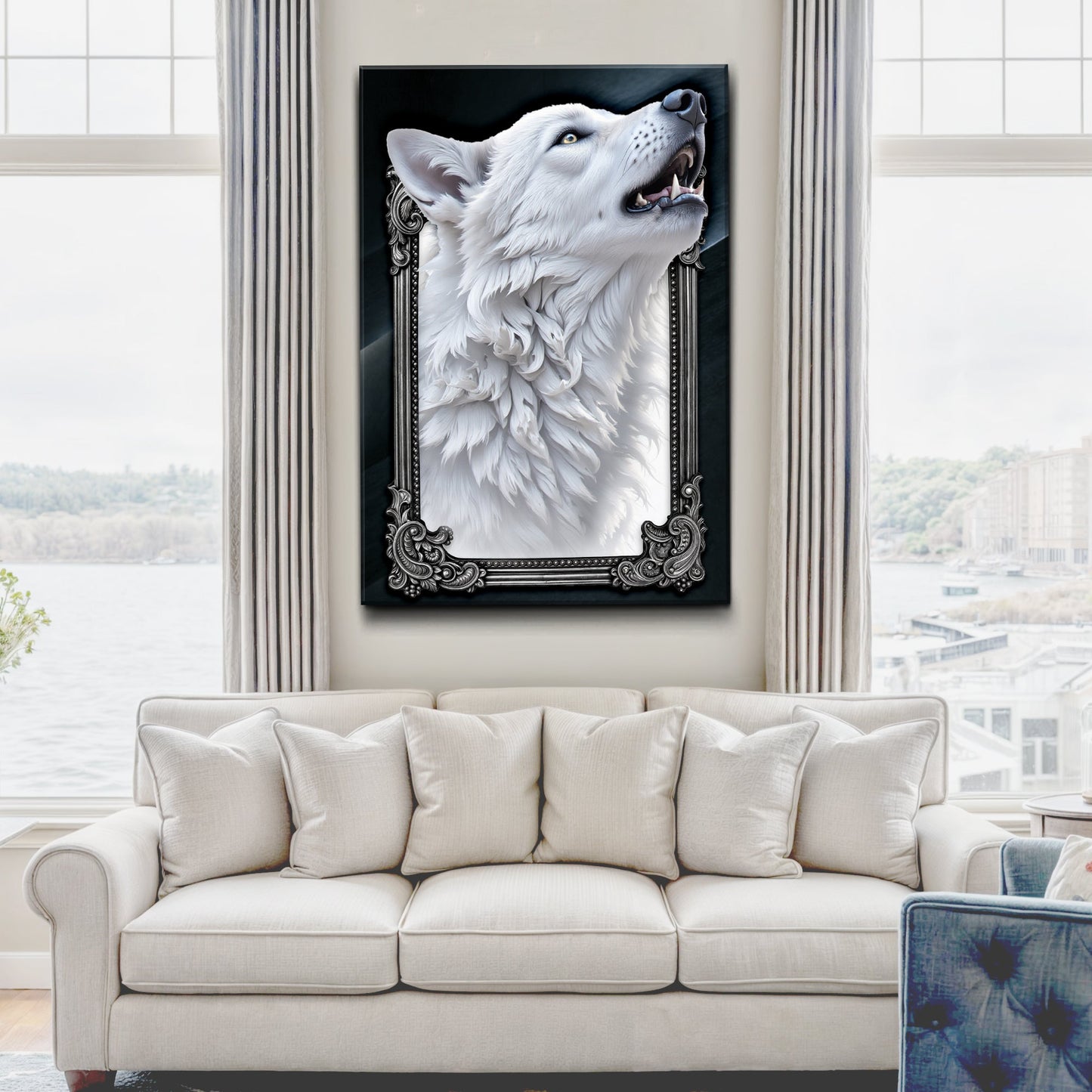 3D Wolf Wall Art Print