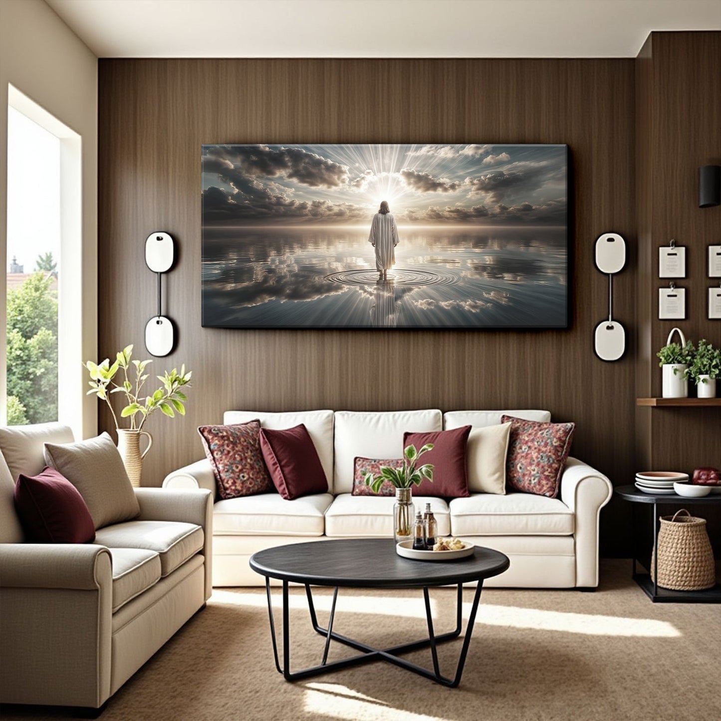 Walking on Water Faith Canvas Wall Art II