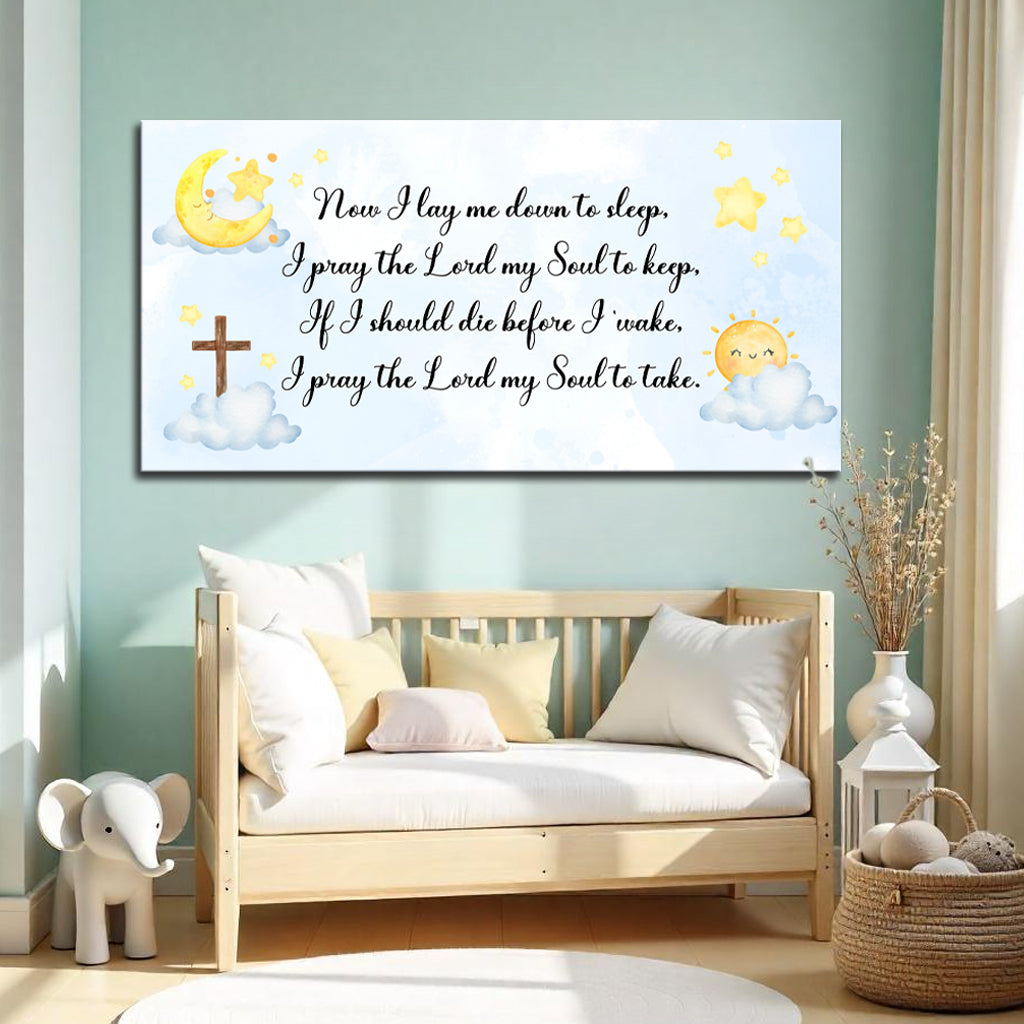 I Lay Me Down To Sleep Prayer Canvas Sign