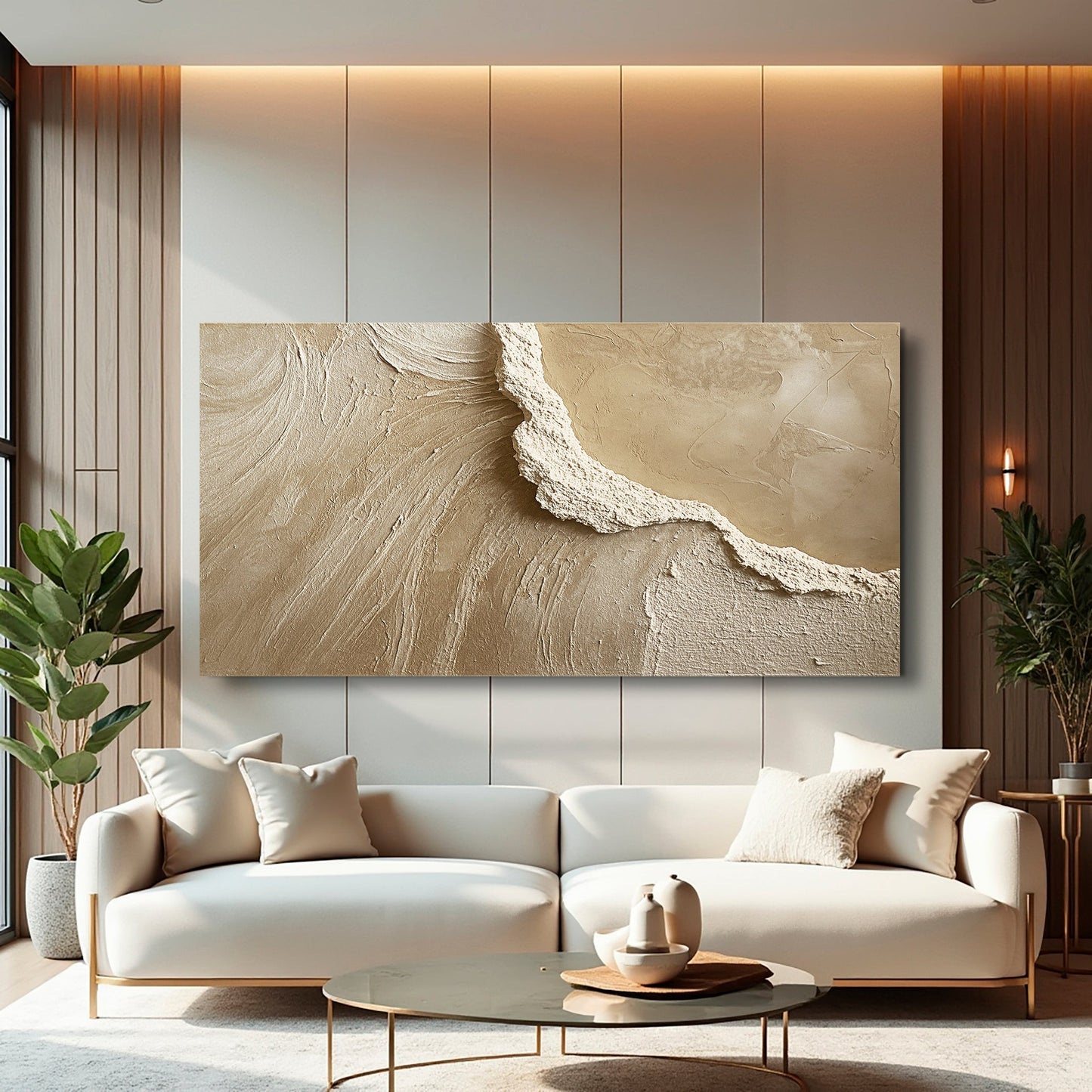 Minimalist Wide-Format Abstract Canvas Wall Art