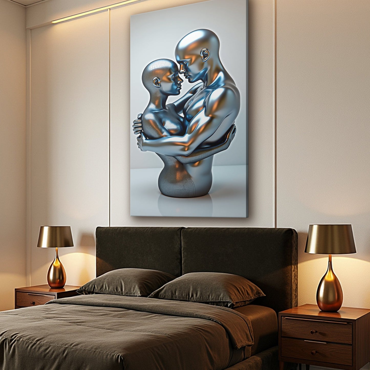 Eternal Love Figure Abstract Wall Art II Canvas