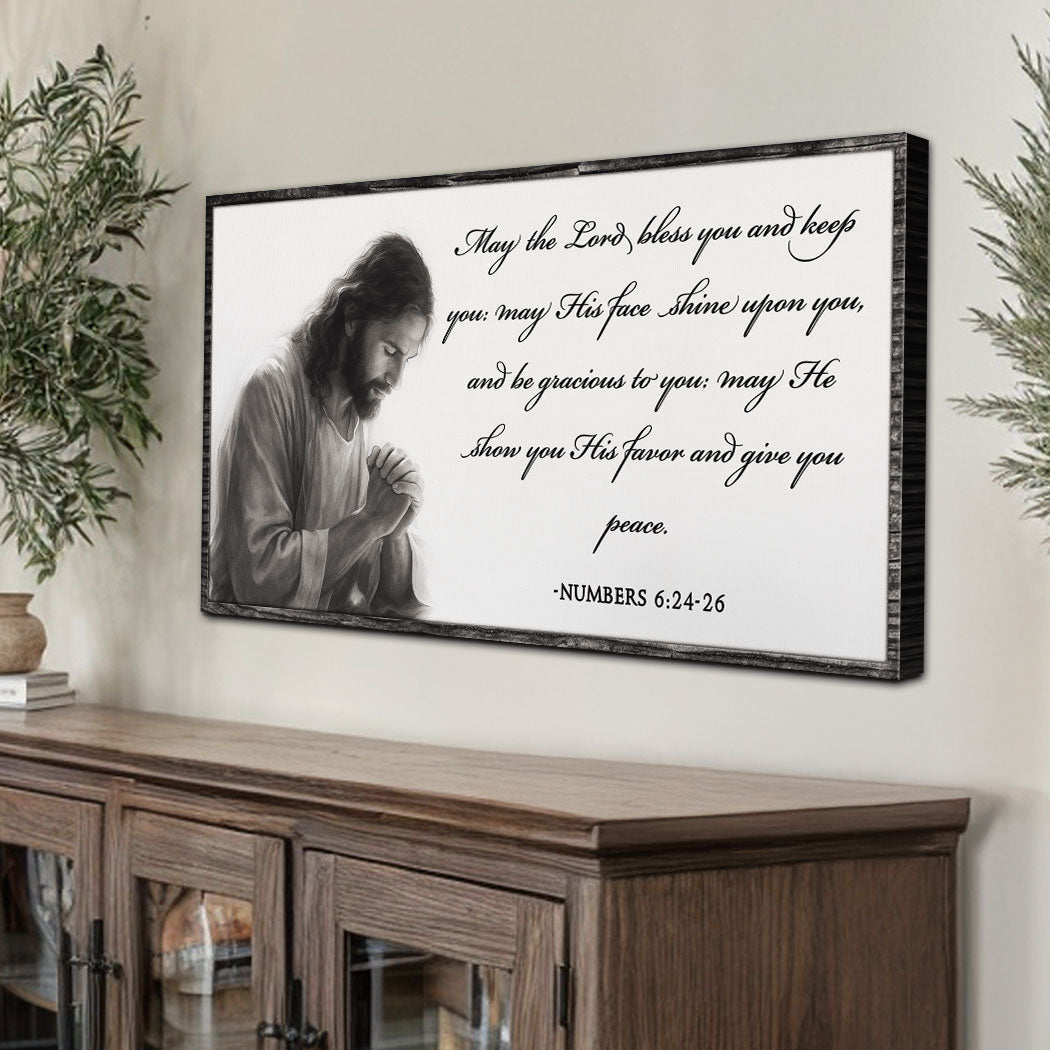 Numbers 6:24-26 Scripture Blessing Canvas Wall Art