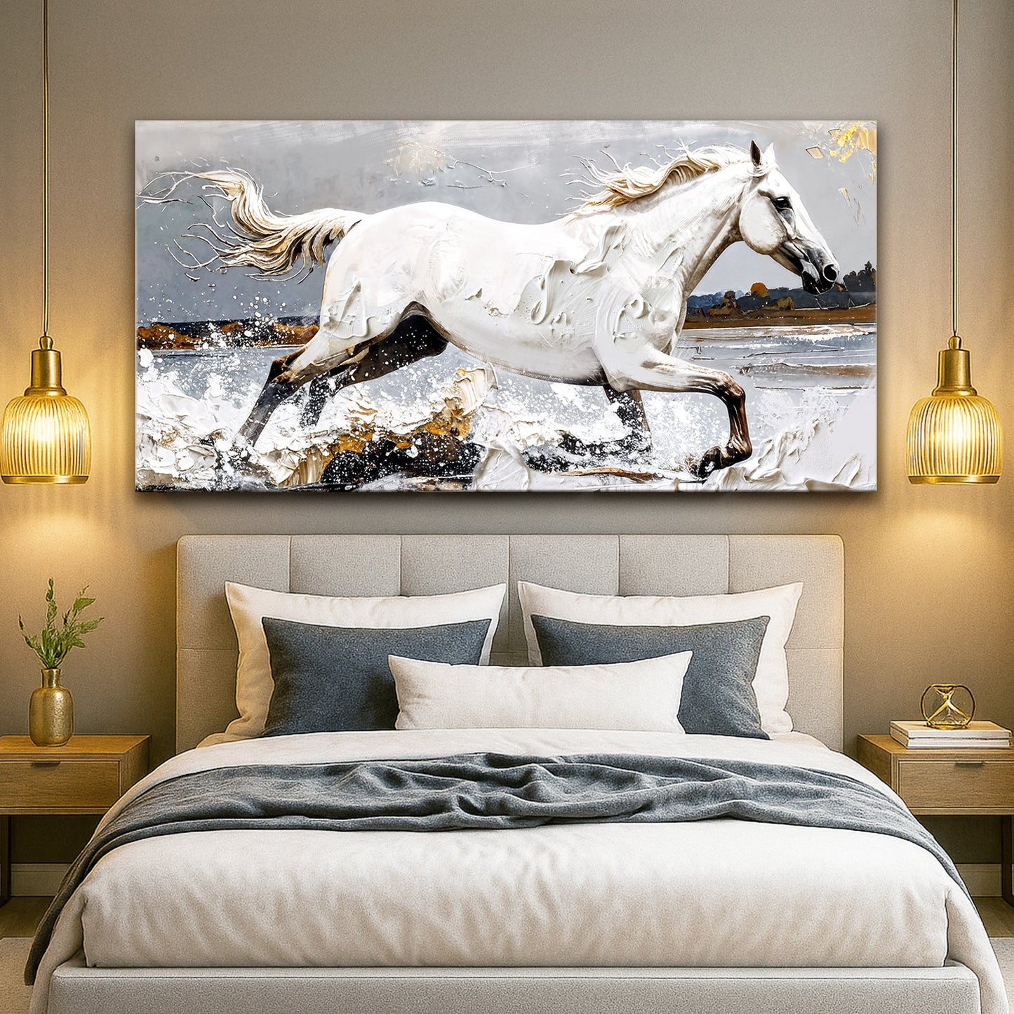 Abstract Horse Canvas Wall Art