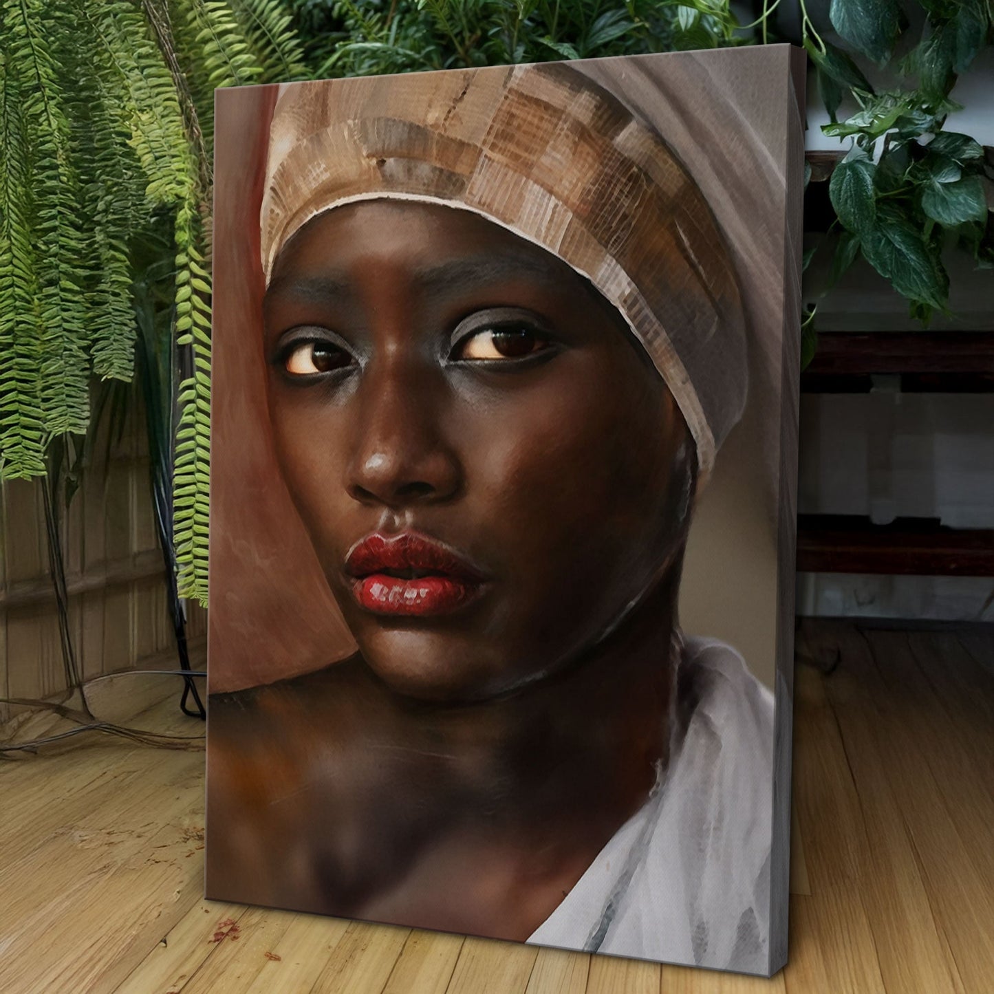 African Woman Portrait Canvas Wall Art