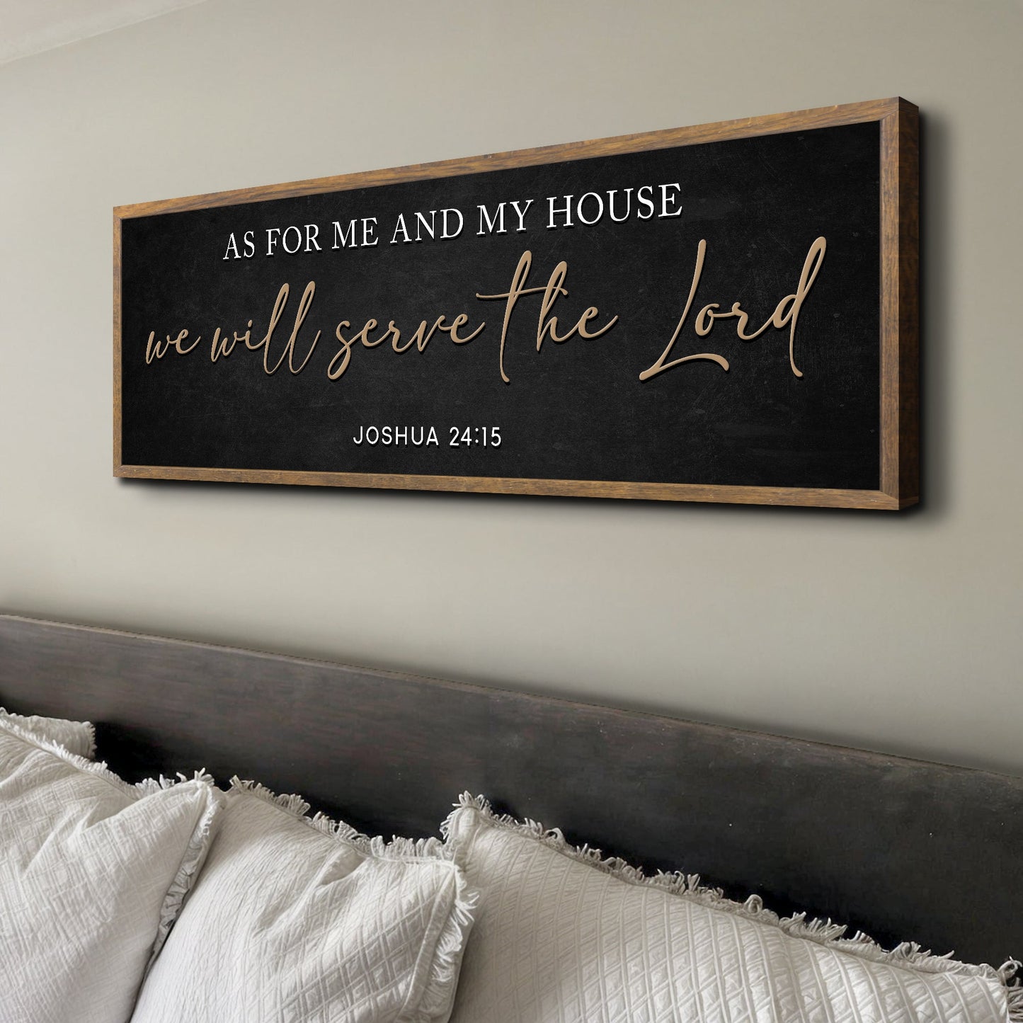 As For Me and My House Faith Canvas Sign