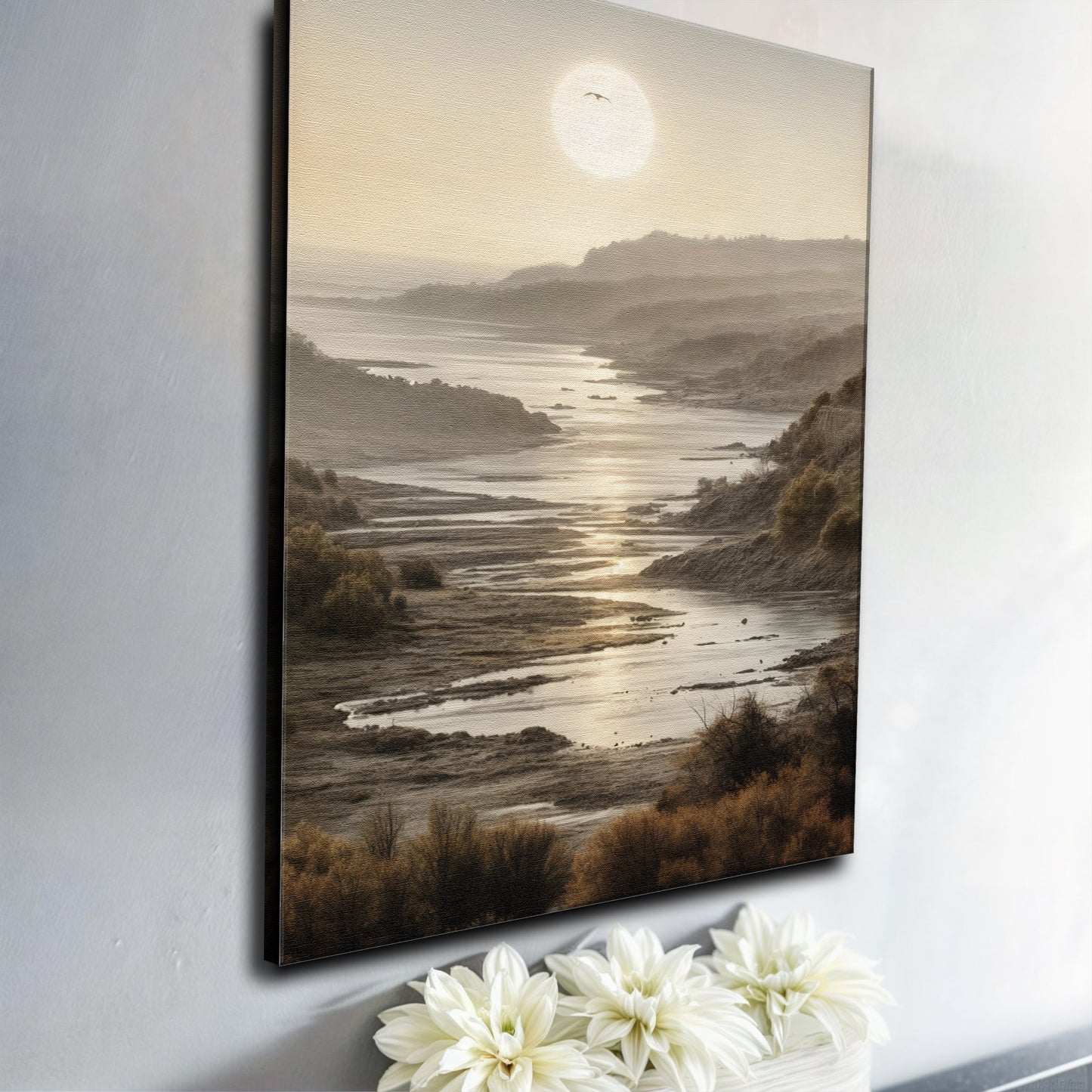 Coastal Impasto Shore Canvas Wall Art