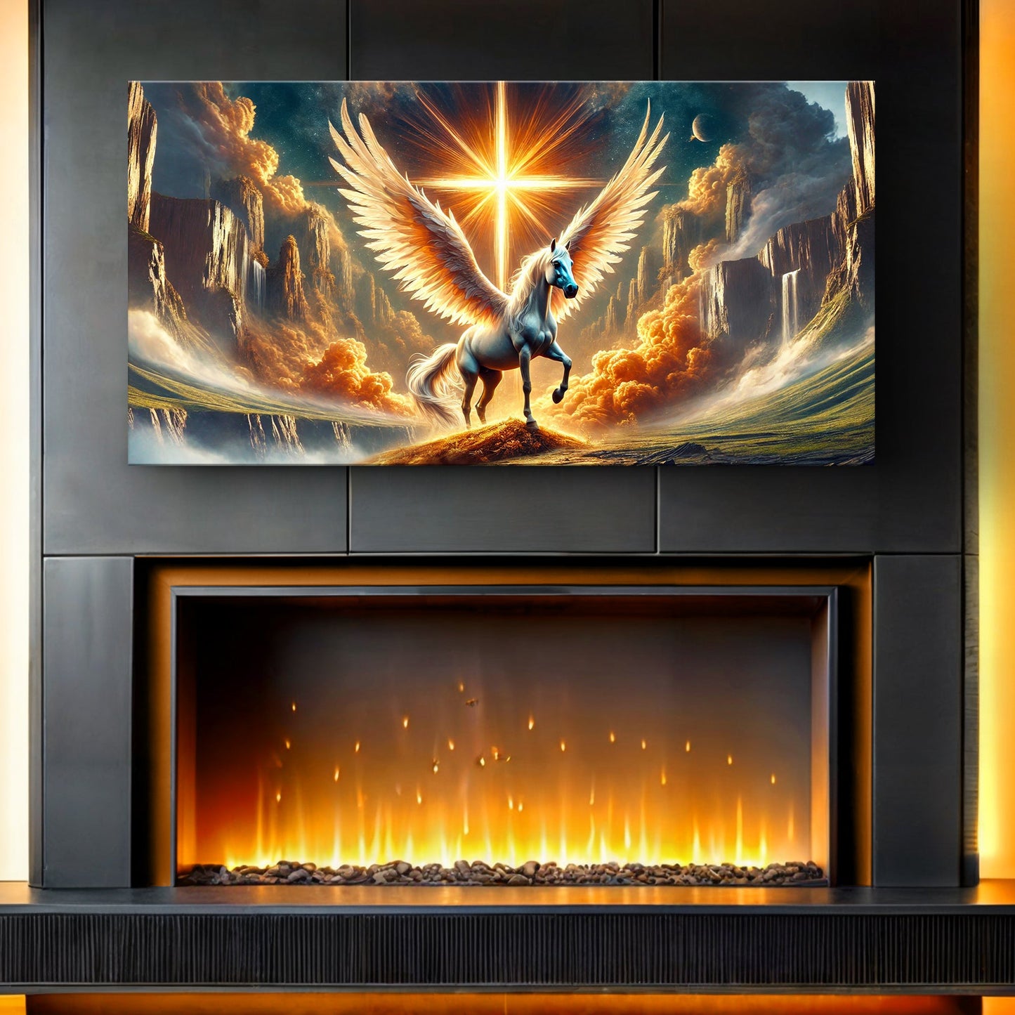 3D Horse Faith Canvas Wall Art V