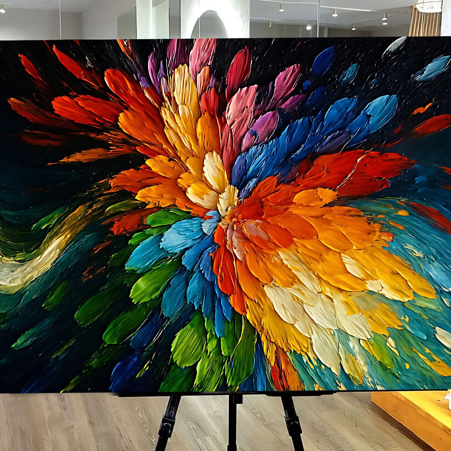 Cosmic Burst Abstract Canvas Wall Art