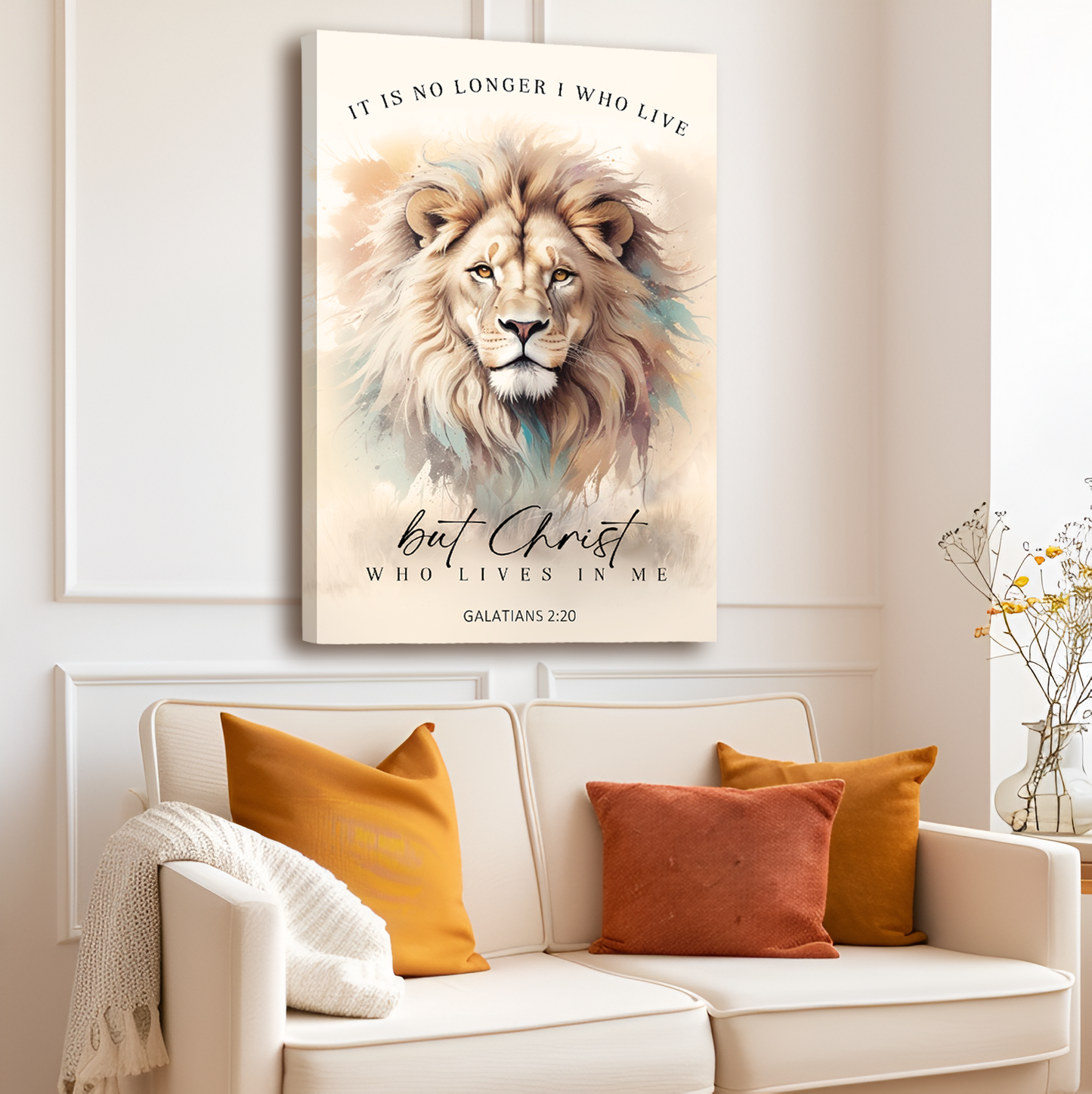 Galatians 2:20 Christ Who Lives In Me Faith Canvas