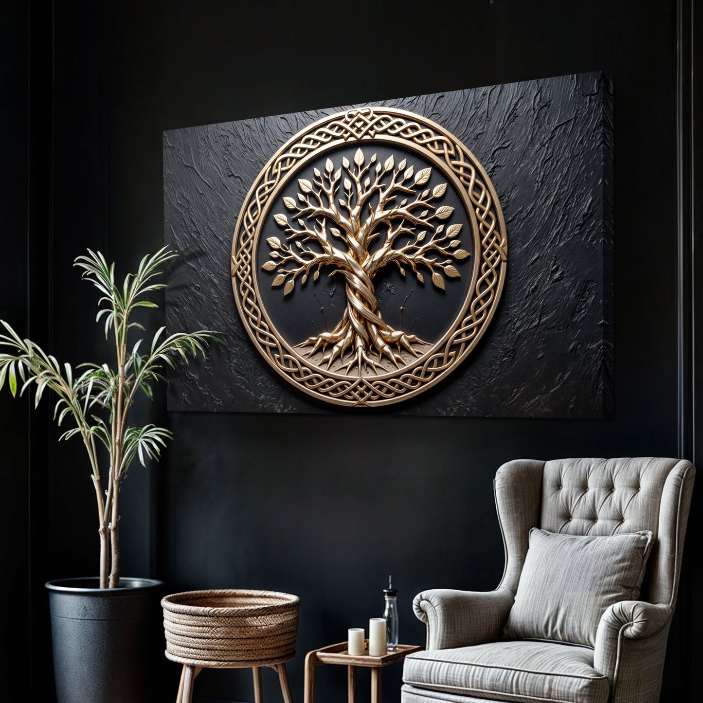 3D Celtic Tree of Life Canvas Wall Art V