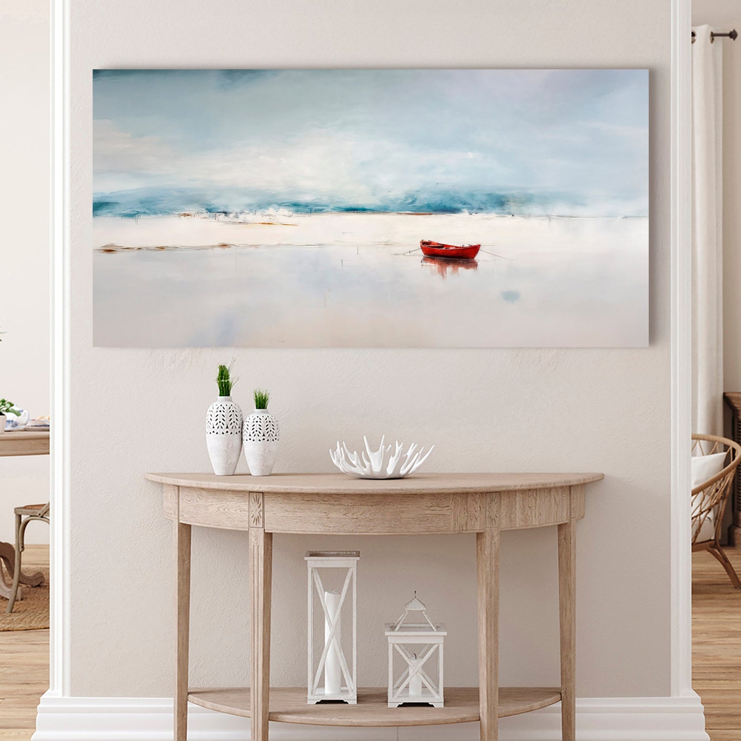 Misty Morning Abstract Canvas Wall Art