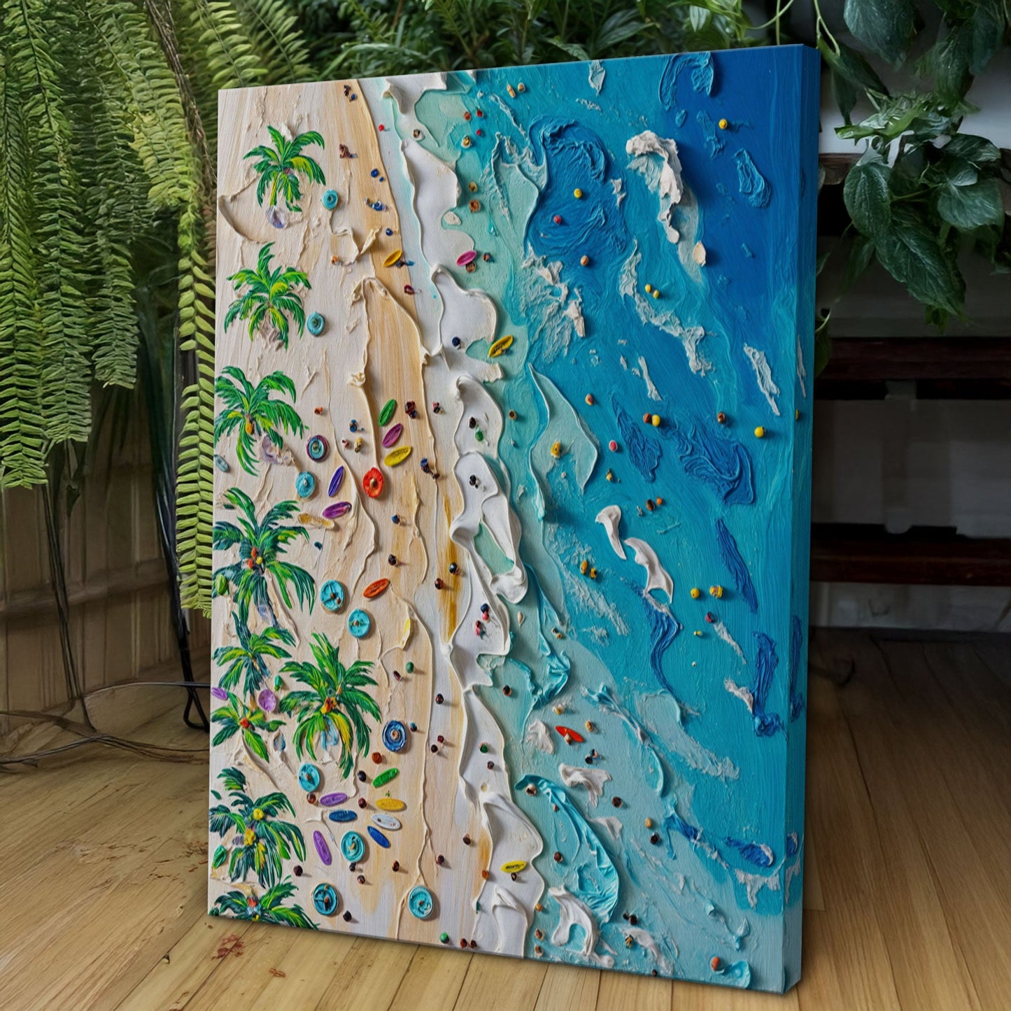 Beach Days Coastal Canvas Wall Art