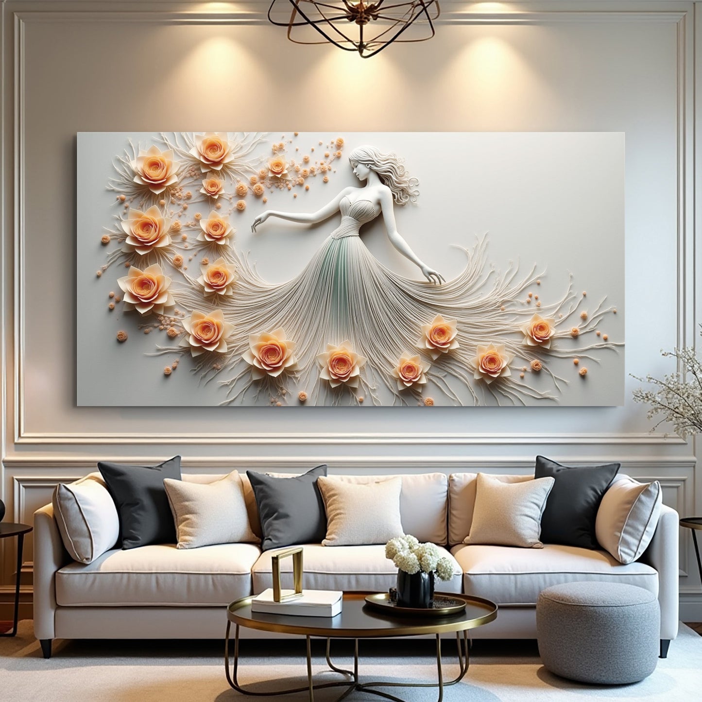Minimalist Woman Dance Canvas Wall Art