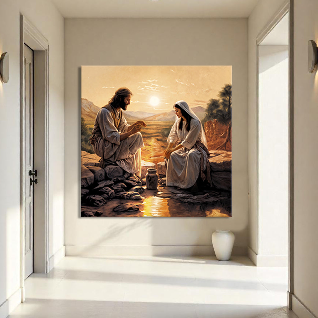 Samaritan at the Well Faith Canvas Wall Art III