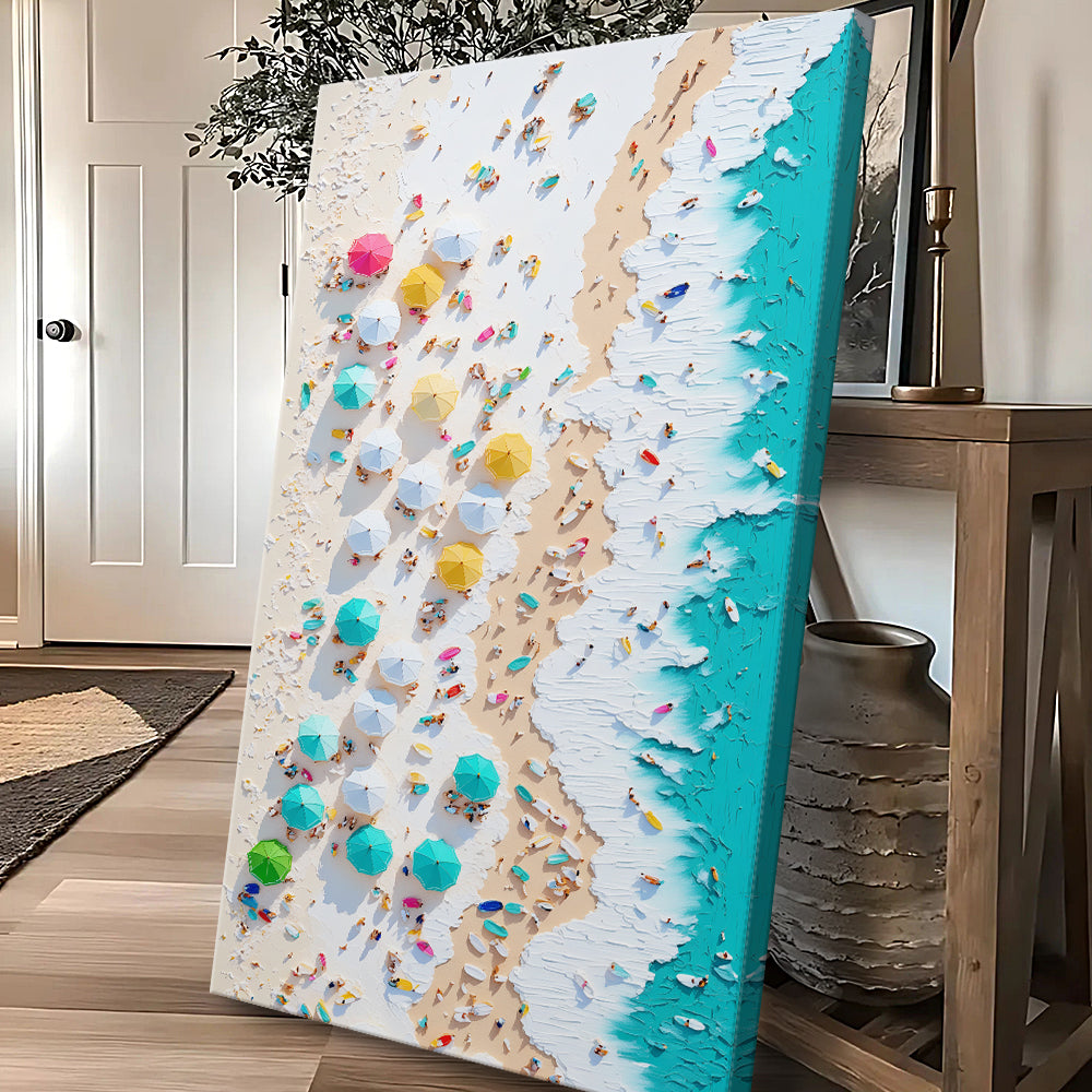 Beach Days Coastal Canvas Wall Art XXII