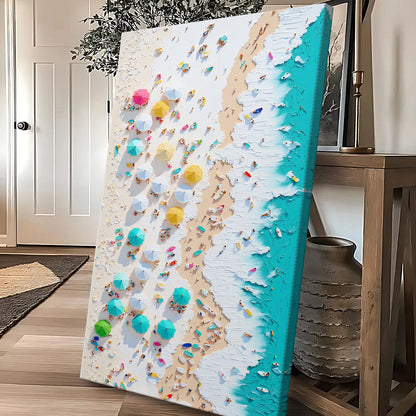 Beach Days Coastal Canvas Wall Art XXII