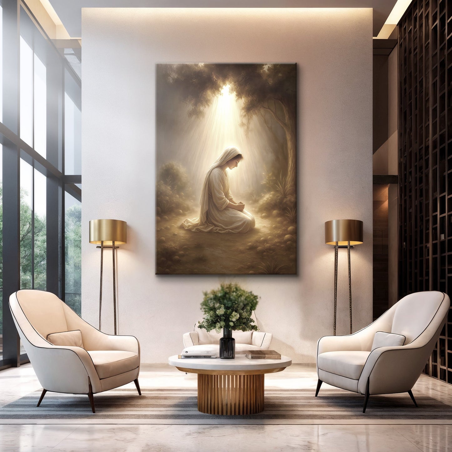 Mary Praying Faith Canvas Wall Art