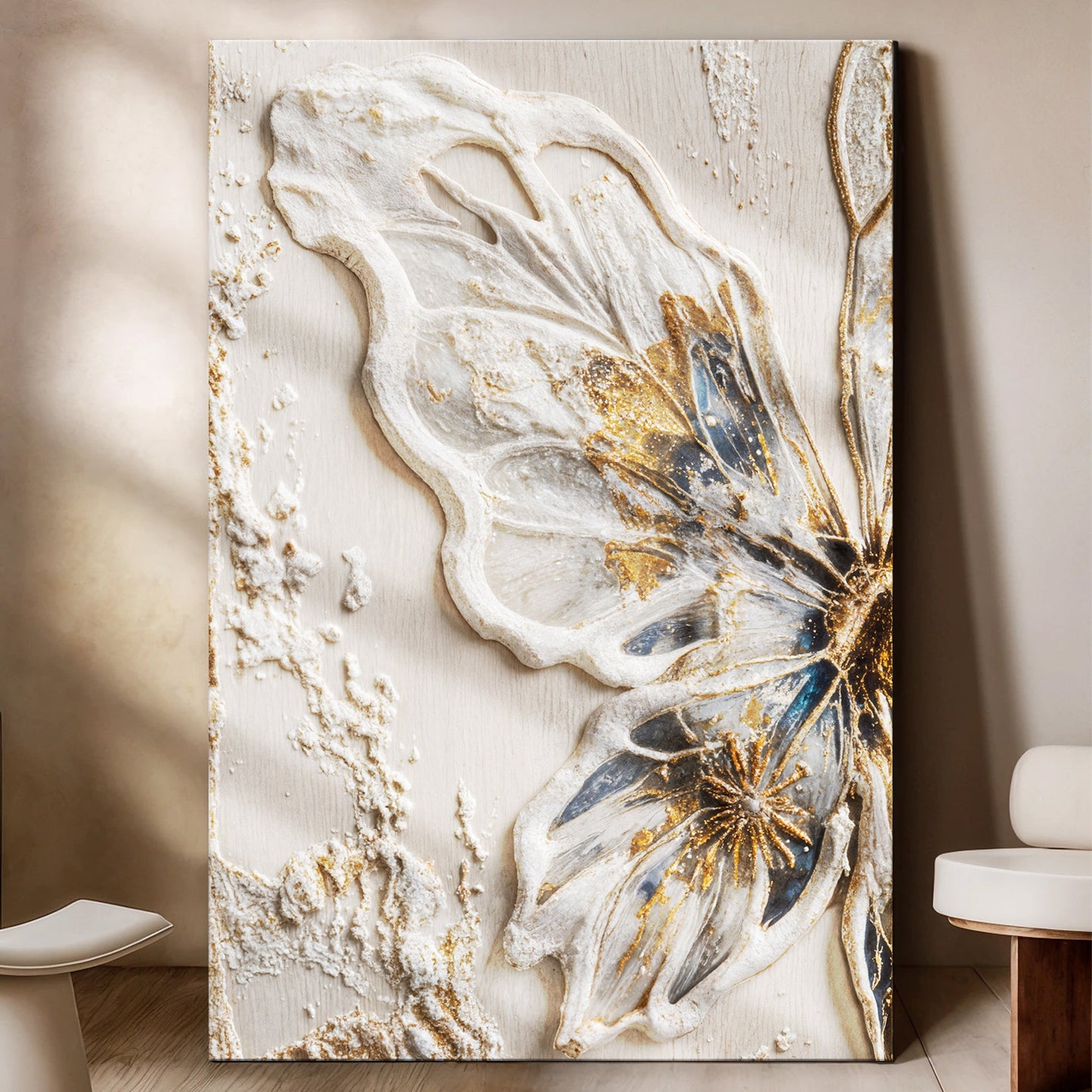 Half Butterfly Canvas Wall Art