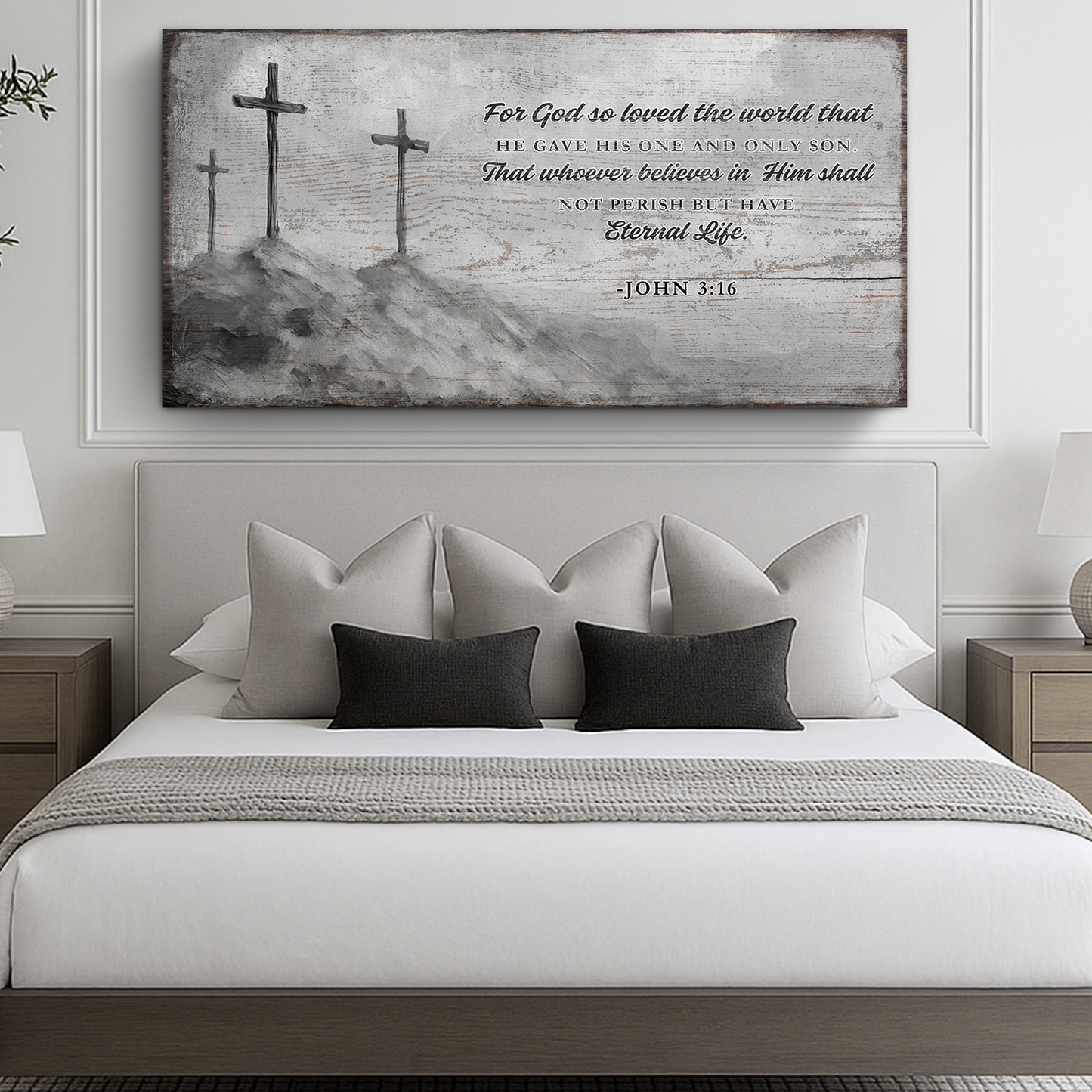 John 3:16 Loved the World Bible Canvas Art