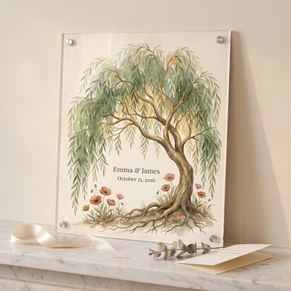Personalized Willow Anniversary Acrylic Print