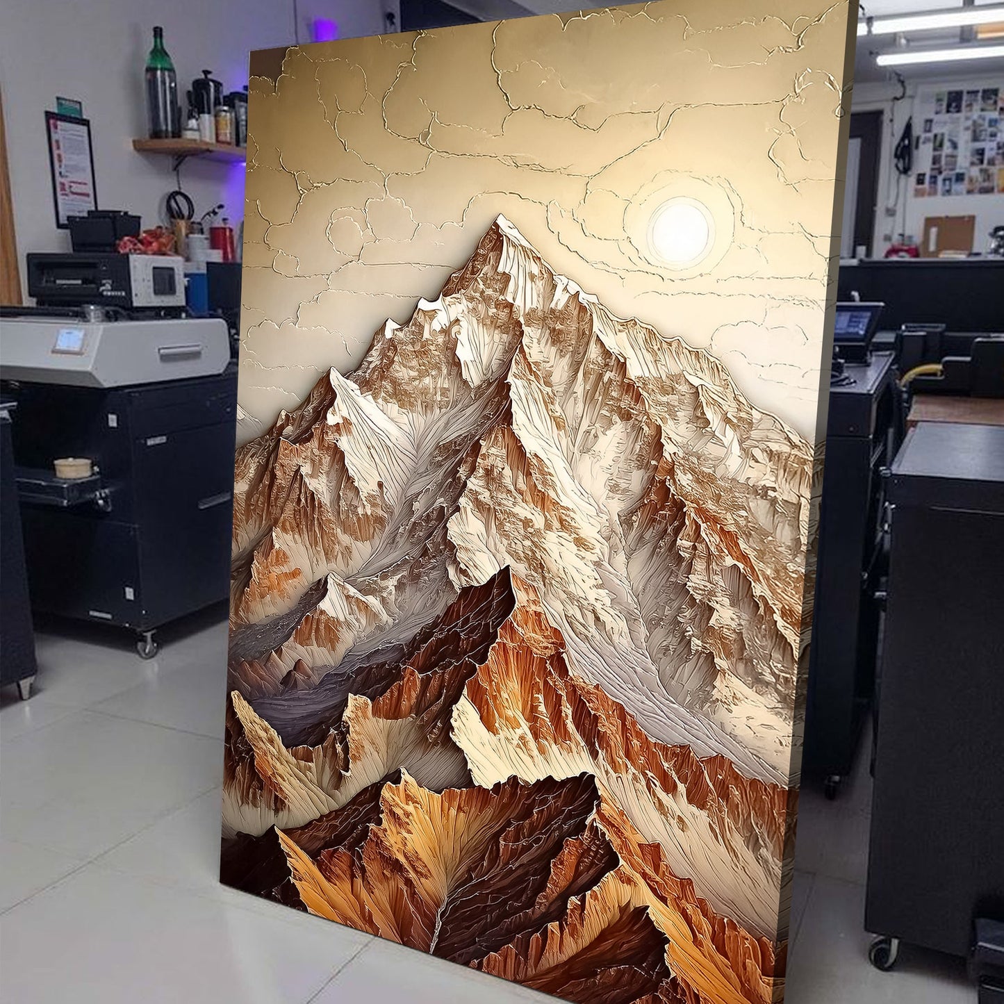 3D Minimalist Mountain Canvas Wall Art
